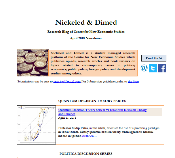 Monthly Newsletter (March-April&nbsp;2018)