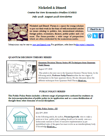 Monthly Newsletter (July- August 2018)