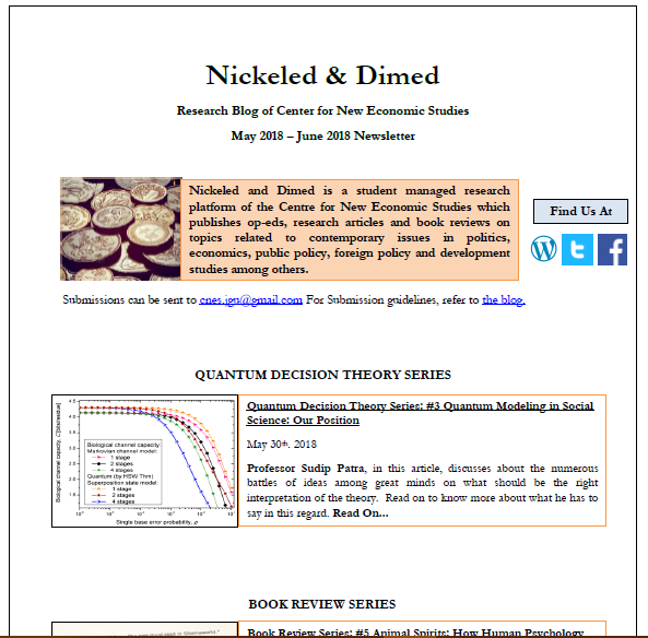 Monthly Newsletter (May- June 2018)